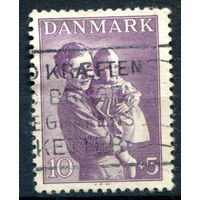 Дания - 1941г. - кронпринцесса Ингрид с дочерью Маргрет, помощь детям - 1 марка - полная серия, гашёная [Mi 264]. #3-WB-99-B-1