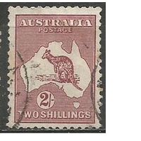 Австралия. Кенгуру на фоне карты.1929г. Mi#85.