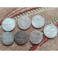 10 грошей 1840 шесть штука,  10 грошей 1826 один штука