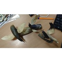 Статуэтки Птиц, рог, кость, винтаж СССР