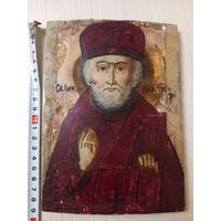 Икона Николай Чудотворец, 19век, письмо