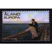 2010 Аландские о-ва Европейская живопись художник Виктор Вестерхольм Море Пейзажи Mi-321 1х марка**