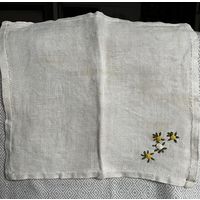 Салфетки с вышивкой, лен. 3 шт.