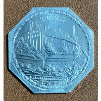 Германия Нюрнберг нотгельд 20 пфеннигов 1921 год. Бург. трамвайный жетон