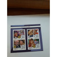 Марки Гвинея Лауреат Нобелевской премии Мира 2009 Б. Обама и др.