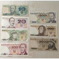 Польша. 7 разных банкнот одним лотом. Распродажа личной коллекции