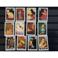 Гамбия Живопись Кошки Бобтейл Табби Балинез Колорпойнт Дети 1994  MNH