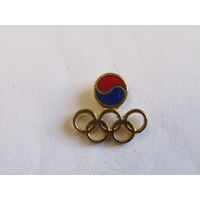 Значок. Знак. "Национальный Олимпийский комитет". "Корея 1990". "Олимпиада". м