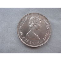 Фолклендские острова 50 пенсов 1977 год 25 лет правлению Королевы Елизаветы II