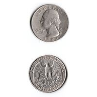 США 25 центов  Квотер  1983 (P) года