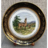 Охотничья фарфоровая тарелка Eschenbach Bavaria. Косуля . Германия 23.5 см.