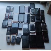 33 телефона/смартфона  под восстановление или на запчасти