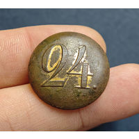 Пуговица РИА полк N24, офицер, большая, 1830-1862