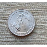 Werty71 США 1 квотер 25 центов 2015 парк штата Нью Йорк двор D парк Саратога