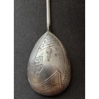 Чайная ложка серебряная - 84 проба редкая
