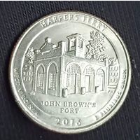25 центов 2016  P США парки     Западная Виргиния WEST VIRGINIA