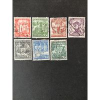 Польша 1938 Неполная серия марок серии "20 лет Польской Республике" (гашение, на некоторых есть наклейки или следы от наклеек) Mi.331-333,335,337,339-340 каталог 4.50 евро