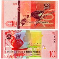 Сан Томе и Принсипи 10 добра образца 2020 года UNC pw77 серия АВ