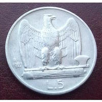 Италия. 5 лир 1927