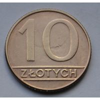 Польша, 10 злотых 1989 г.