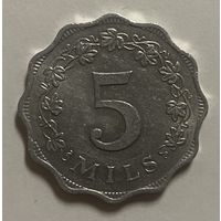 Монета 5 милей 1972 год. Мальта