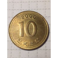 10 вон Южная Корея 2000 год