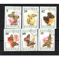 Бабочки Болгария 1990 год серия из 6 марок