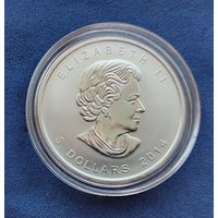 Канада, 5 долларов, 2014 г. унция (31,1г.) чистого серебра