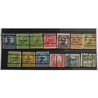 Набор гашеных марок США