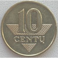 Литва 10 центов 1997 г. Цена за 1 шт.