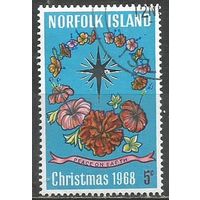 Норфолк. Рождество. 1968г. Mi#100.
