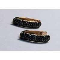 Серьги серебро 925. Позолота.