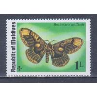 [324] Мальдивы 1975. Фауна.Бабочка.1л. MNH