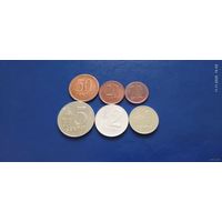 50,20,10,5,2 и 1 центов 1991 год Литва ( Состояние на фото,в лоте 6 монет)