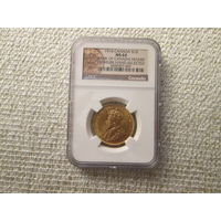 10 долларов , Канада ,  Георг 5 , 1914 год .  NGC MS 64