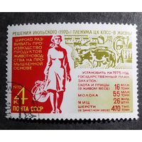 Марка СССР 1970 год Решения пленума ЦК КПСС - в жизнь!