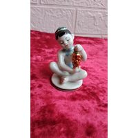 КОЛЛЕКЦИОННАЯ ФАРФОРОВАЯ СТАТУЭТКА МАЛЬЧИК С ВИНОГРАДОМ ЛФЗ СССР РАННЯЯ ОРИГИНАЛ . Распродажа Коллекции ! Экспресс  Аукцион  с рубля без МПЦ и прочего .Много лотов в продаже .