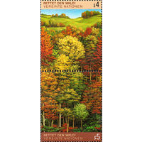 Спасение и охрана лесов ООН (Вена) Швейцария 1988 год серия из 2-х марок в сцепке