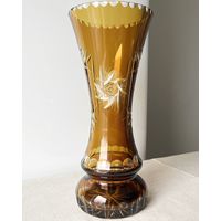 Ваза резной хрусталь ГДР 30см