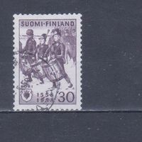 [398] Финляндия 1958. Война.Армия.Ополчение. Одиночный выпуск.Гашеная марка.
