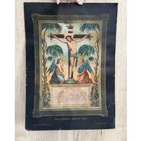 Старинная литография Blogoslawienstwo Duchowne Domu 1888 года