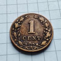 1 цент Нидерланды 1880 года.