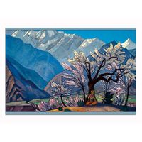 Открытка. Весна. Люди. Мужчины. Лучники. Пейзаж. Худож. Н.Рерих (чистая)