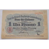 Люксембург 1 франк(50 пфеннигов) 1914 года VF