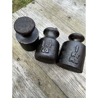 3 гирьки по 1 кг разных лет советского периода ОДНИМ лотом! Цена за ЛОТ!