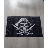 Флаг пиратский  140 на 90см