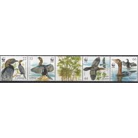 Сербия 2011. Фауна WWF. Птицы 4марки+купон  (400)