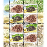 2003 БЕЛАРУСЬ  малый лист коллекционных марок Фауна. Рептилии  MNH