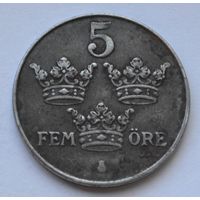 Швеция, 5 эре 1947 г. Железо.