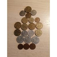 Монеты иностранные одним лотом 1991-1992г